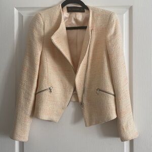 ZARA tweed zipped with zipped pockets cotton blend Size Small